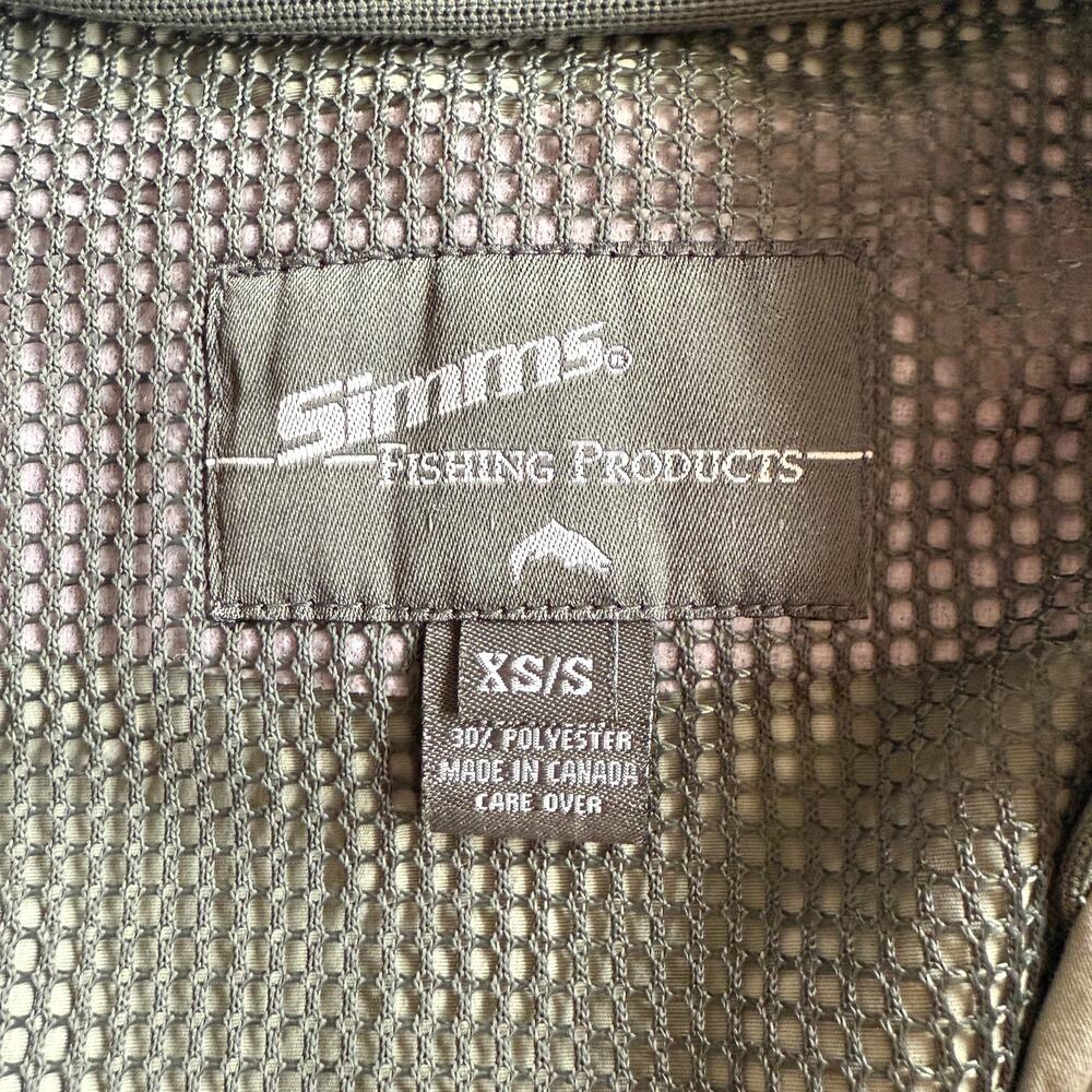 Simms Olive Green Fishing Vest - Picture 7 of 8